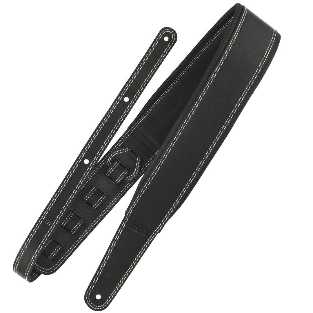 Richter Straps - Springbreak I Nappa Black / White Guitar Strap