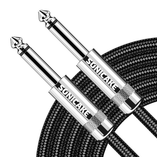 Sonicake - Guitar Cable 6m Nylon ST-ST/Black Australia