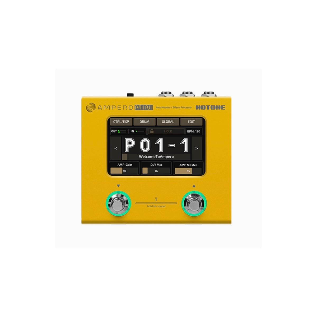 Hotone Ampero Mini Guitar FX Pedal (Mustard) – Global Music