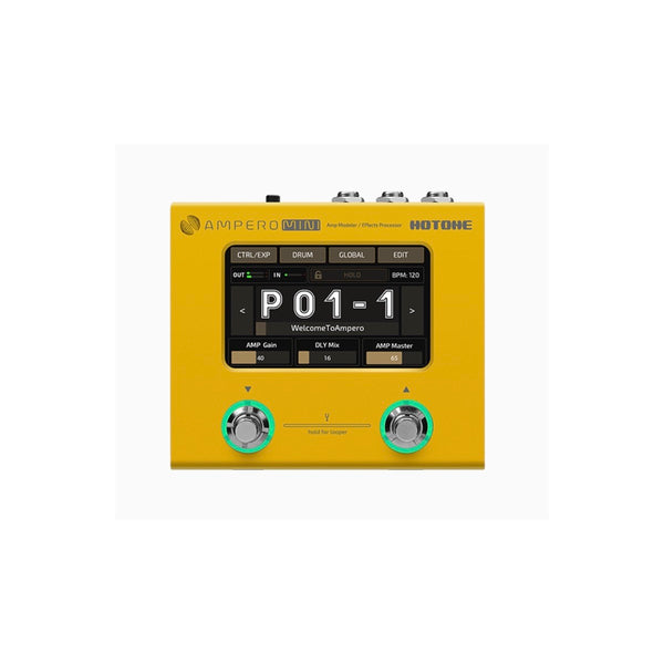 ギター HOTONE AMPER MINI Hotone Ampero Mini Guitar FX Pedal (Mustard) – Global Music
