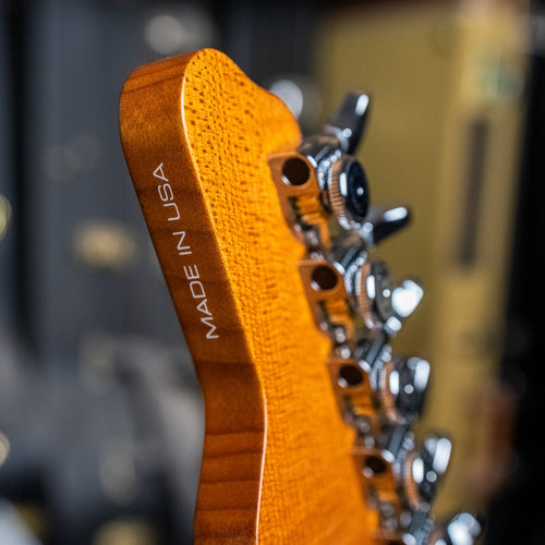 James Tyler USA Studio Elite HD in Blue-Purple Burst with a quilted maple top and a roasted maple neck