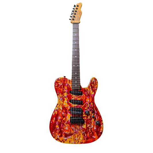 James Tyler USA Tylerbastar in Fire Shmear with a roasted Birdseye Maple Neck