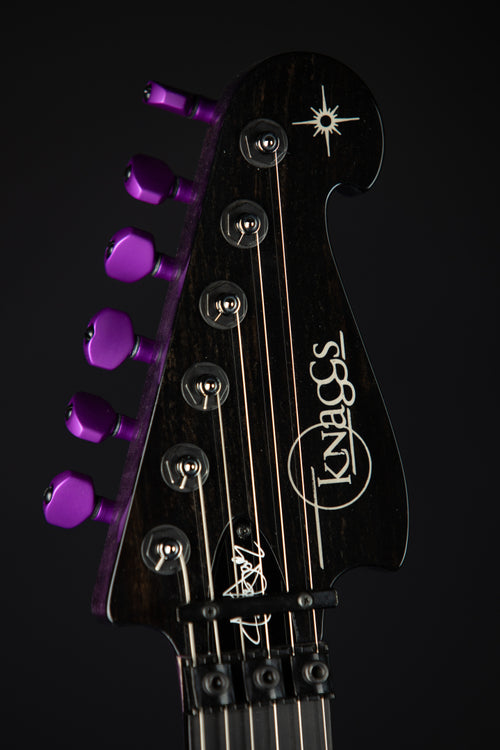 Knaggs Severn SS/XF Steve Stevens Tier 1 Flame Top w Floyd Rose Purple Fade/Reverse Purple