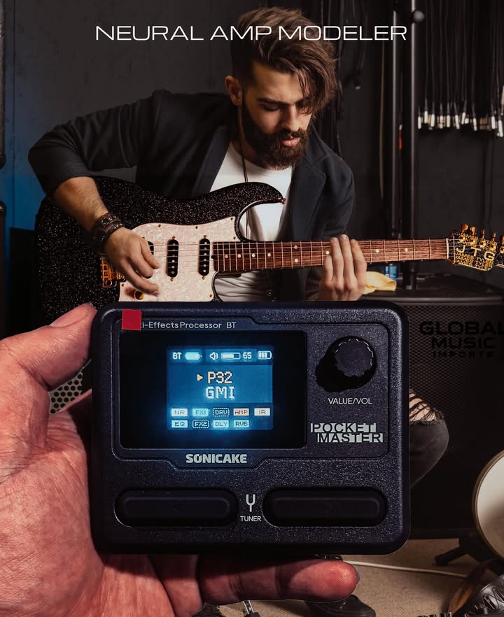 Sonicake Pocket Master - Pocket-Sized Neural Amp Modeller: Legendary Guitar Tones, Thousands of Downloadable Models & Studio-Quality Sound for $119 AUD