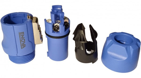 ENOVA PowerCon cable connector blue input 230 V 20 A.
