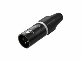 EnovaNxt XLR cable connector female 4-pin, gold contacts, metal housing with black PureCoreNxt finishing, black boot