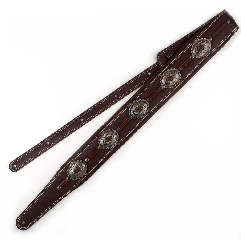 Richter Straps - Springbreak I Concho Brown / Old Nickel Guitar Strap