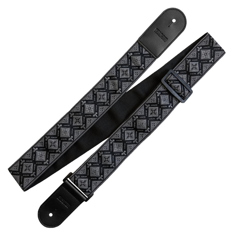 Richter Straps - Retro Black / Grey Guitar Strap Vegan