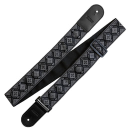 Richter Straps - Retro Black / Grey Guitar Strap Vegan