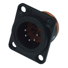 Load image into Gallery viewer, ENOVA XLR chassis connector male 5-pin IP65 black plastic housing solder cups