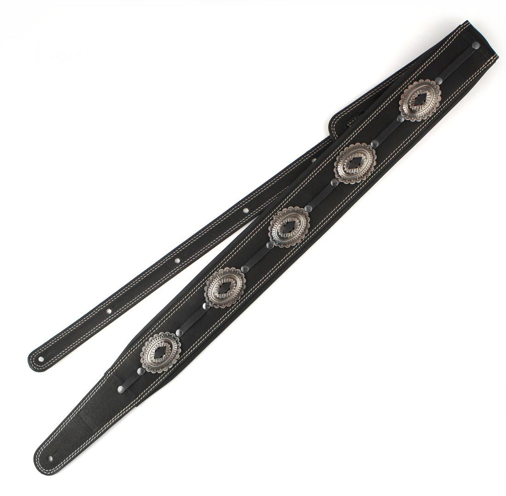 Richter Straps - Springbreak I Concho Black / Old Nickel Guitar Strap