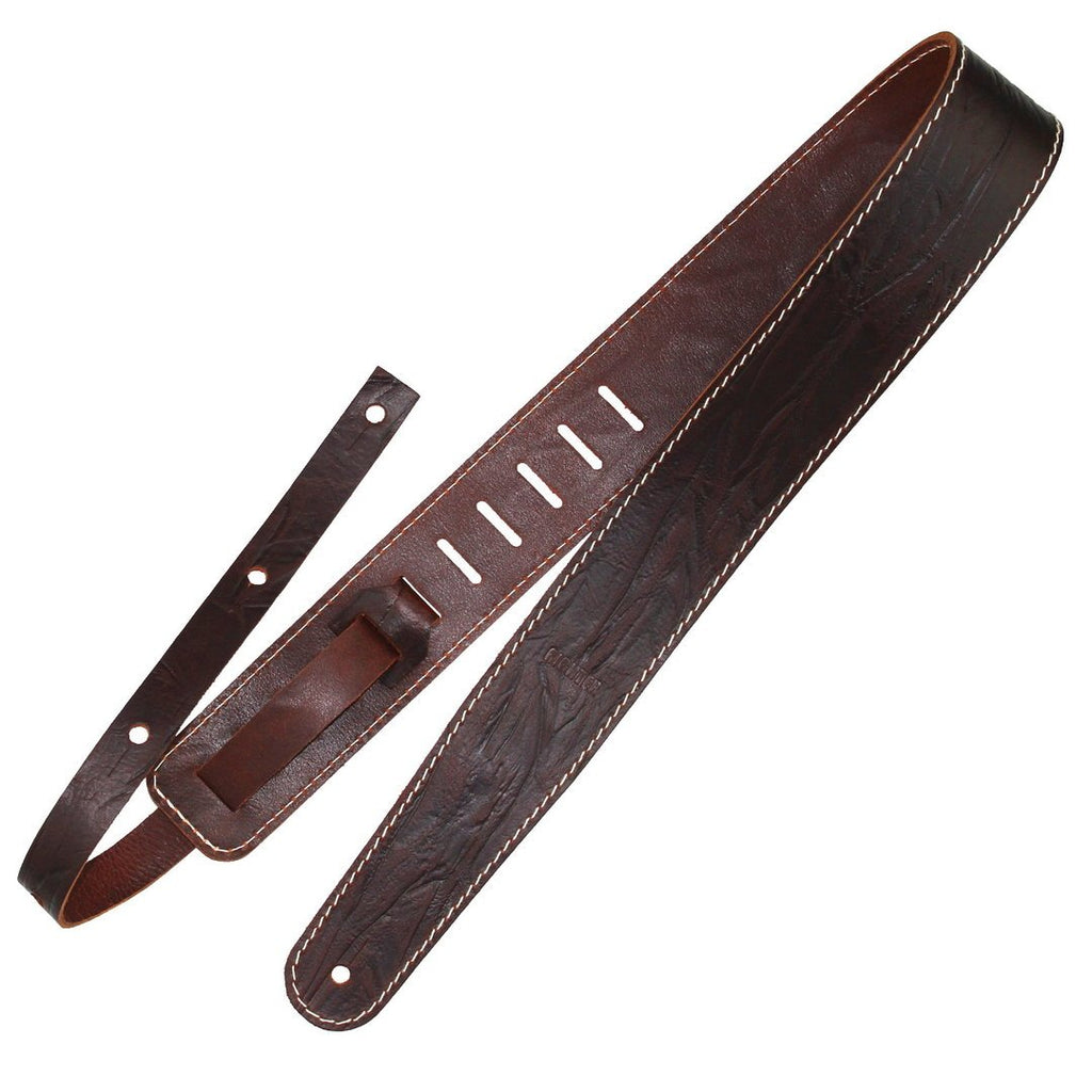 Richter Straps - Raw II Contour Wrinkle Brown Guitar Strap
