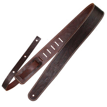 Load image into Gallery viewer, Richter Straps - Raw II Contour Wrinkle Brown Guitar Strap