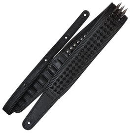 Richter Straps - Blackness Gunblack Spikes Guitar Strap