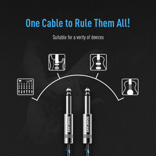 Sonicake - Guitar Cable 6m Nylon ST-ST/B&B Buy in Australia