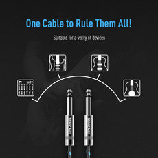 Sonicake - Guitar Cable 3m Nylon ST-ST/B&B Buy in Australia