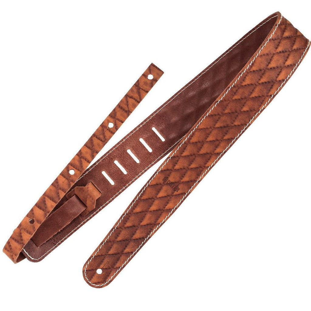 Richter Straps - Raw II Contour Sew Tan Guitar Strap