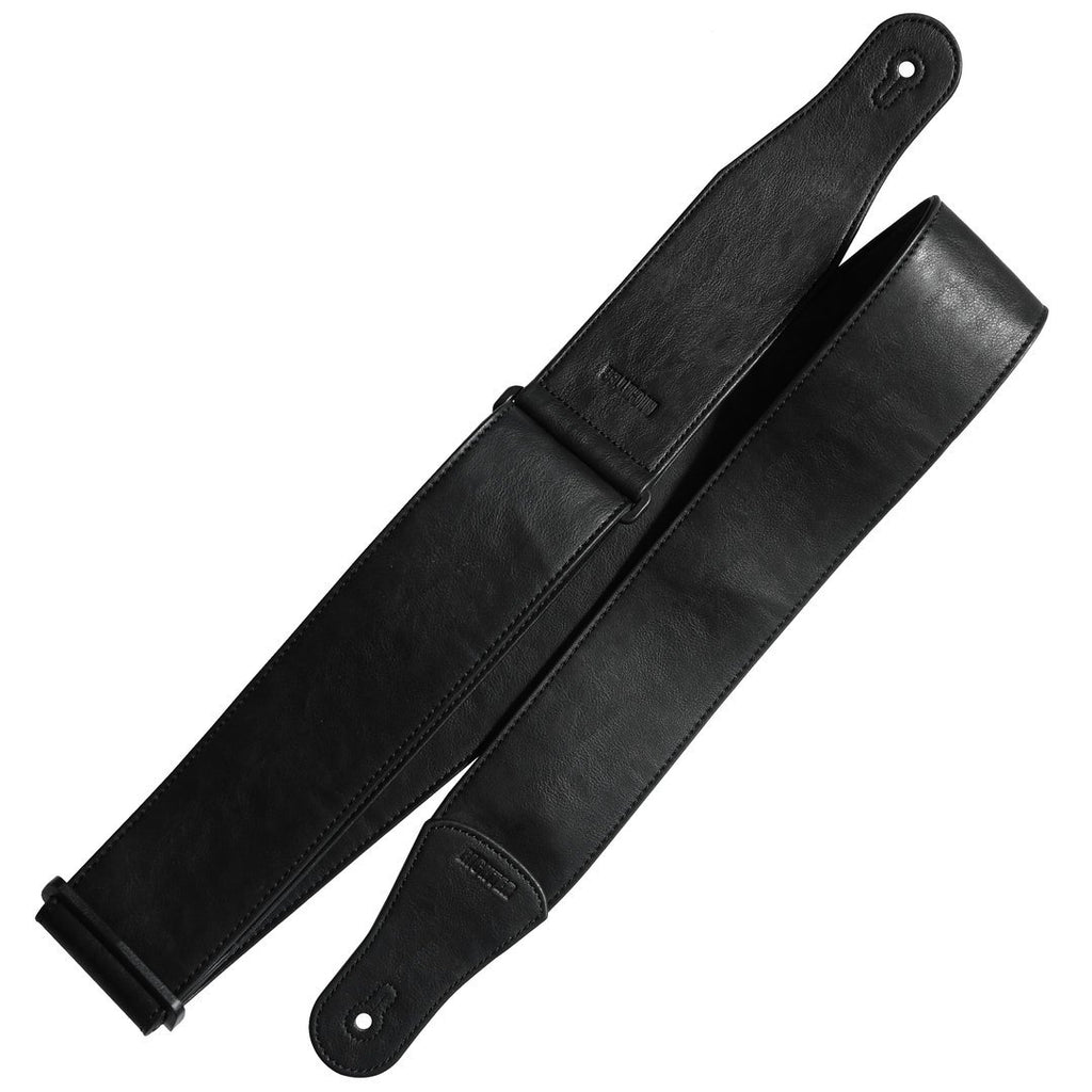 Richter Straps - Stronghold II Leatherette Black Guitar Strap Vegan