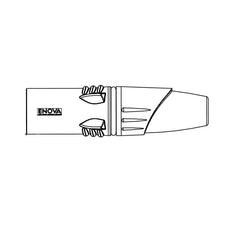 ENOVA XLR cable connector male 3-pin black housing and grey boot solder cups