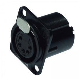 ENOVA XLR chassis connector female 5-pin black metal housing solder cups