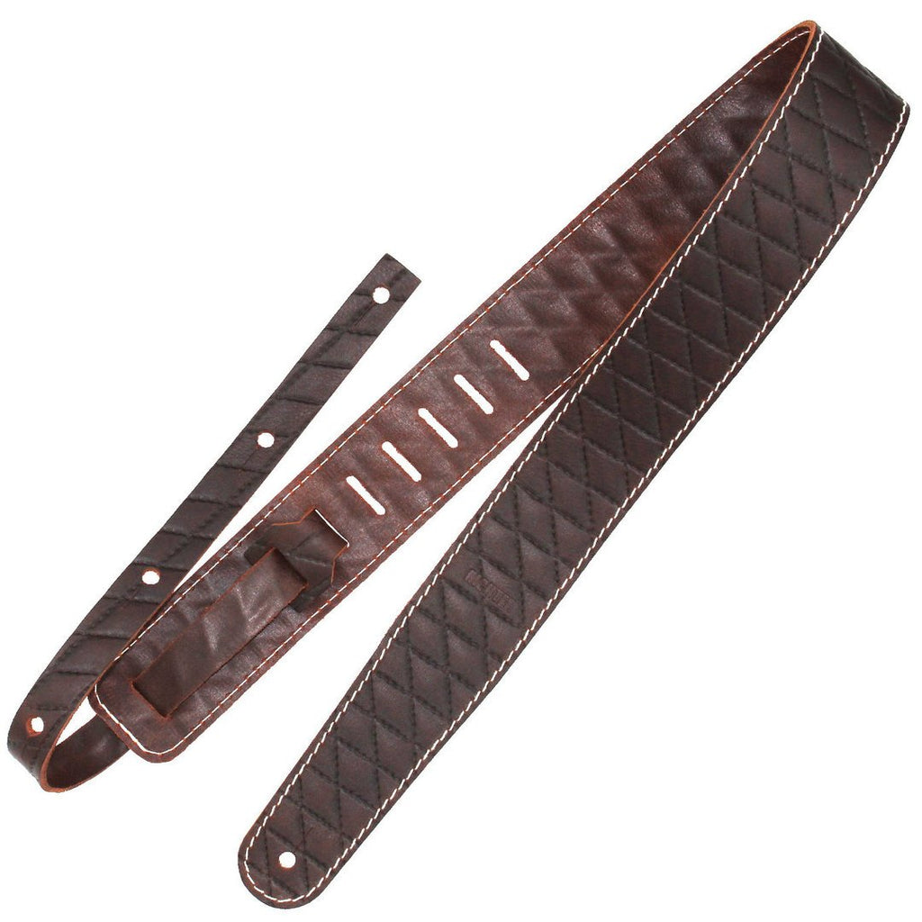 Richter Straps - Raw II Contour Sew Brown Guitar Strap