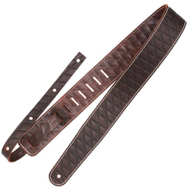 Richter Straps - Raw II Contour Sew Brown Guitar Strap