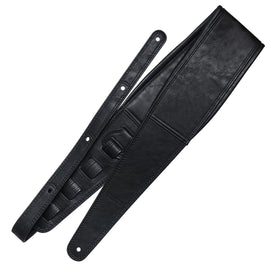 Richter Straps - Springbreak III Leatherette Black Guitar Strap