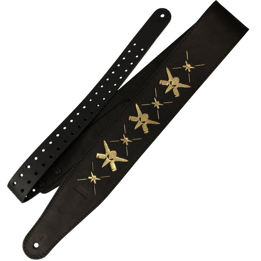 Richter Straps - Will Adler Black / Gold Guitar Strap