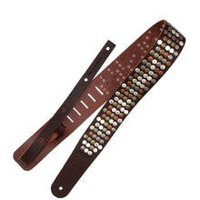Load image into Gallery viewer, Richter Straps - Raw II Rivet Brown / Vintage Mix Guitar Strap