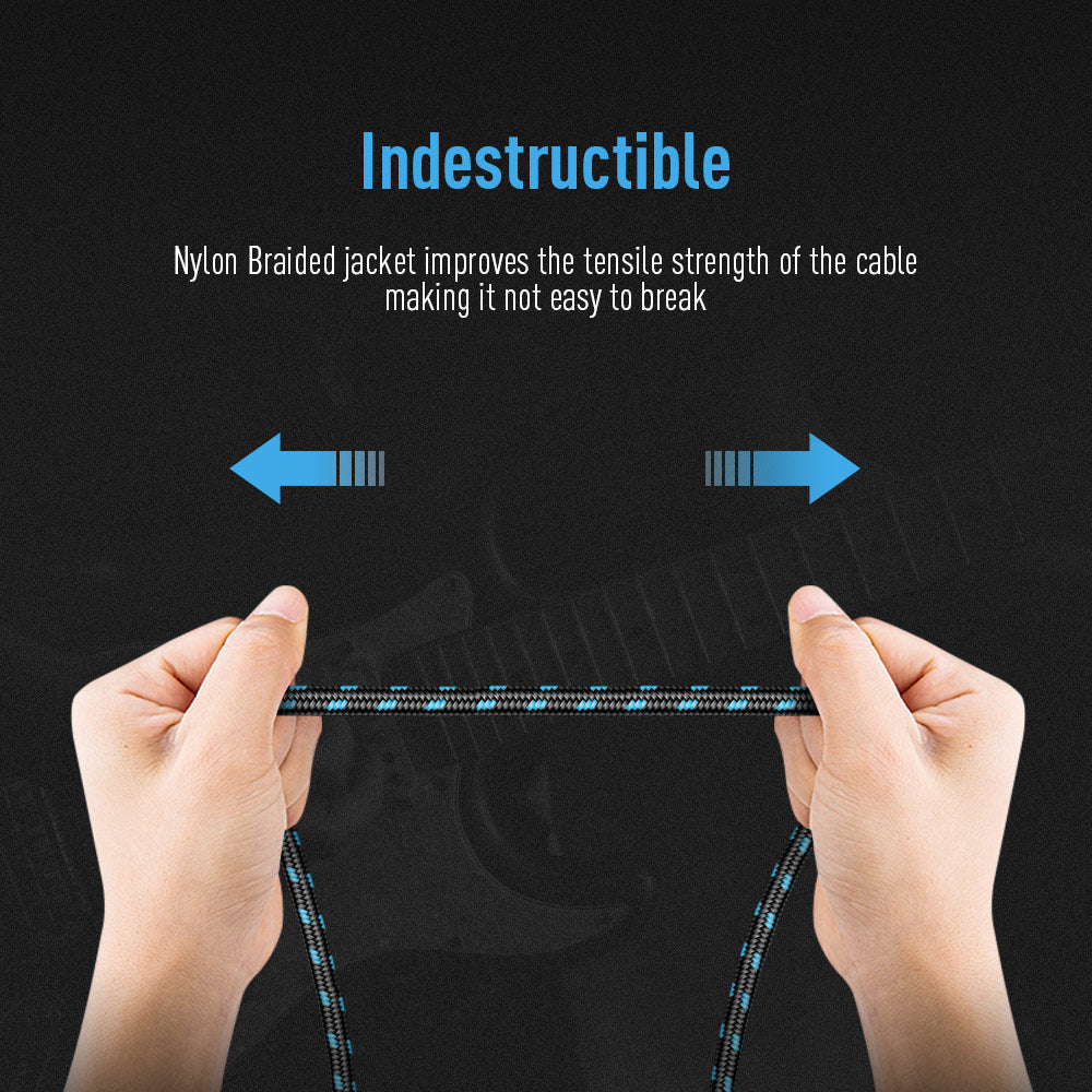 Sonicake - Guitar Cable 3m Nylon ST-ST/B&B Buy in Australia