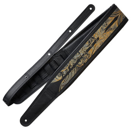 Richter Straps - Pi Stoffers Signature Black / Gold Guitar Strap Vegan