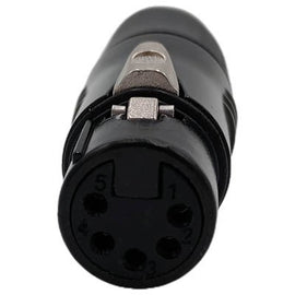 ENOVA XLR cable connector female 5-pin black housing and grey boot solder cups2 Australia
