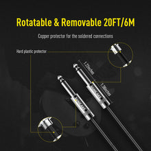 Load image into Gallery viewer, Sonicake - Guitar Cable 6m Nylon ST-ST/Black Australia