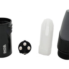 ENOVA XLR cable connector male 3-pin black housing and grey boot solder cups2 Australia