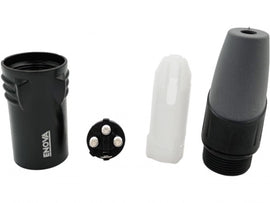 ENOVA XLR cable connector male 3-pin black housing and grey boot solder cups2 Australia