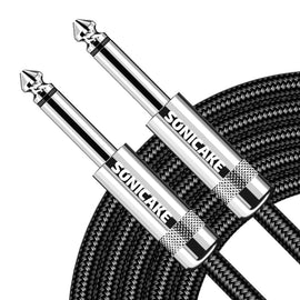 Sonicake - Guitar Cable 6m Nylon ST-ST/Black Australia