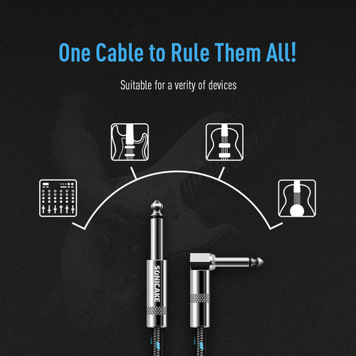 Sonicake - Guitar Cable 6m Nylon ST-RA/B&B Buy in Australia