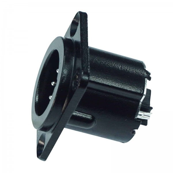 ENOVA XLR chassis connector male 5-pin black metal housing solder cups