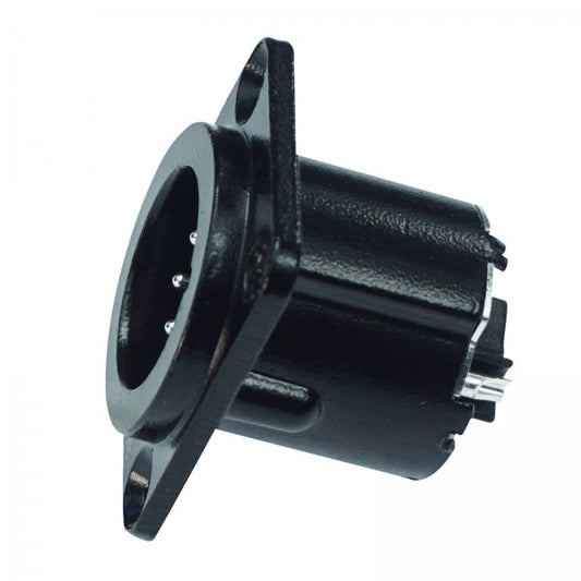 ENOVA XLR chassis connector male 5-pin black metal housing solder cups