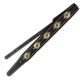 Richter Straps - Springbreak I Concho Black / Old Brass Guitar Strap