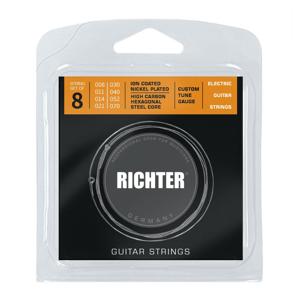 Richter Straps - Electric Guitar Strings 8-11-14-21-30-40-52-70