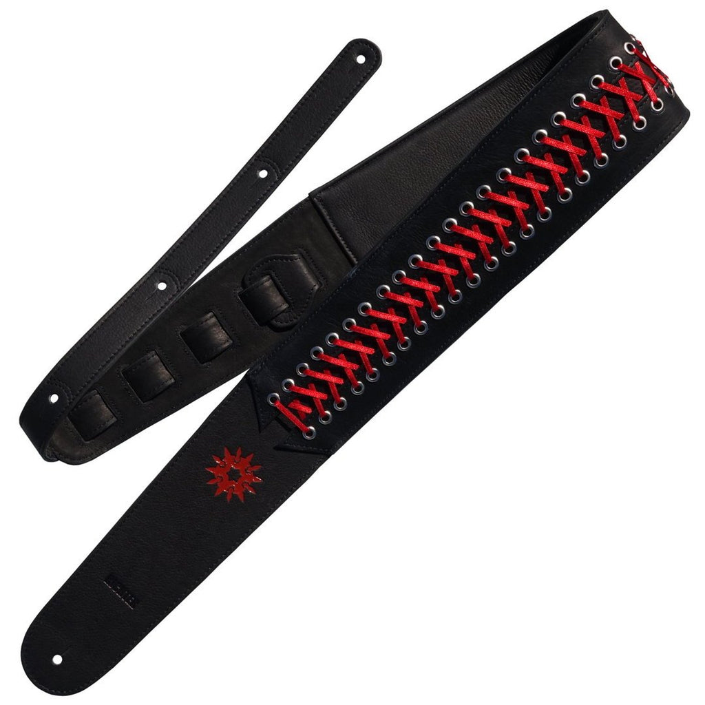 Richter Straps - Paul Landers Black / Red Guitar Strap