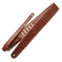 Load image into Gallery viewer, Richter Straps - Raw II Contour Croc Natur Guitar Strap