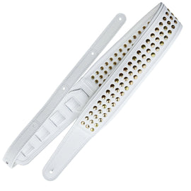 Richter Straps - Springbreak I Bling Bling White / Gold Guitar Strap Vegan
