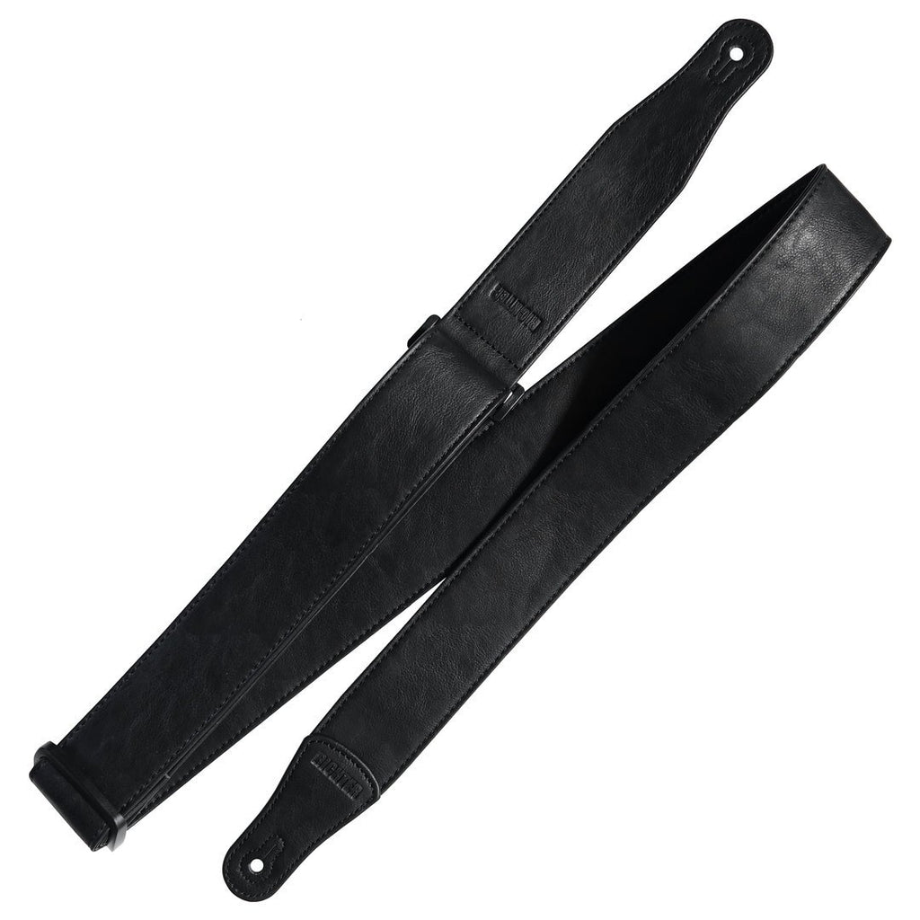 Richter Straps - Stronghold I Leatherette Black Guitar Strap Vegan