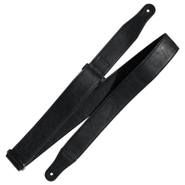 Richter Straps - Stronghold I Leatherette Black Guitar Strap Vegan