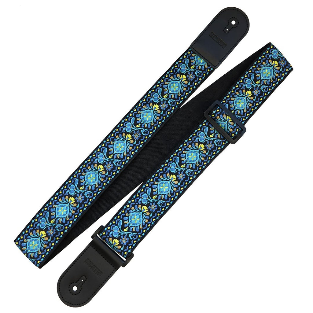Richter Straps - Retro Blue Guitar Strap Vegan