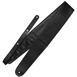 Richter Straps - Springbreak II Leatherette Black Guitar Strap