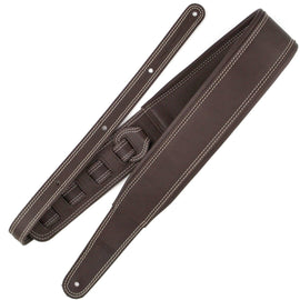 Richter Straps - Springbreak I Nappa Brown / White Stitches Guitar Strap