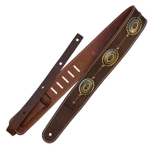 Load image into Gallery viewer, Richter Straps - Raw II Concho Brown / Old Brass Guitar Strap